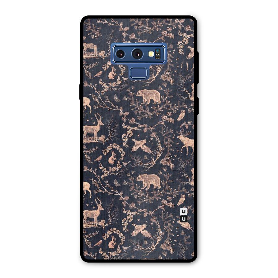 Beautiful Animal Design Metal Back Case for Galaxy Note 9