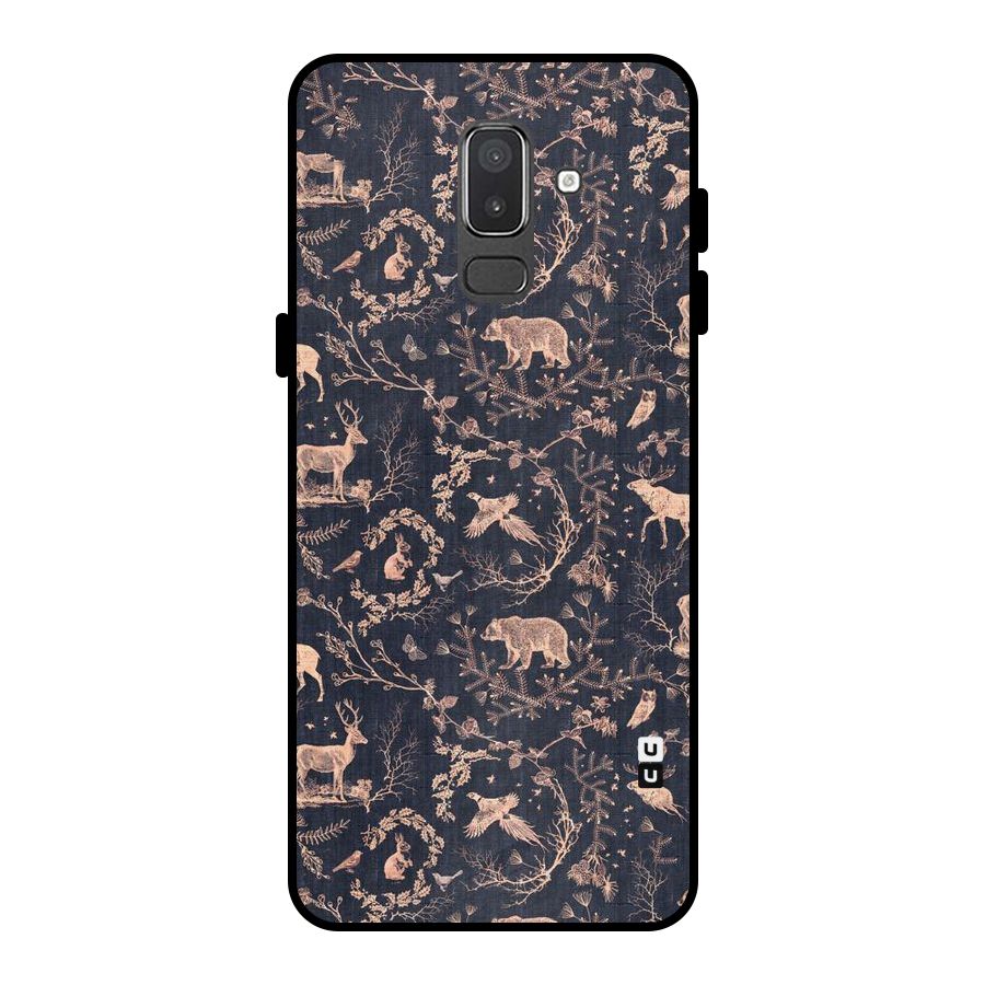 Beautiful Animal Design Metal Back Case for Galaxy On8 (2018)