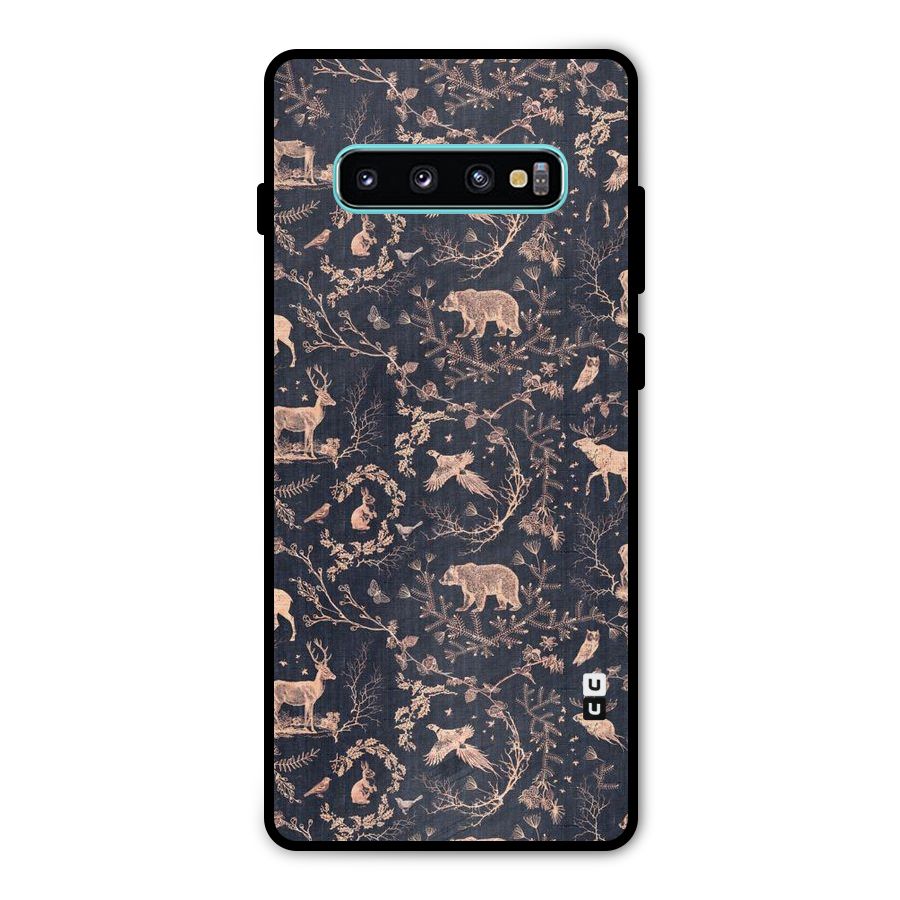 Beautiful Animal Design Metal Back Case for Galaxy S10 Plus