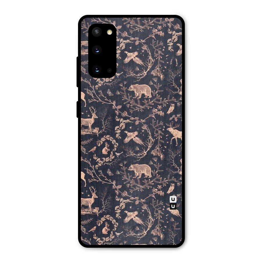 Beautiful Animal Design Metal Back Case for Galaxy S20