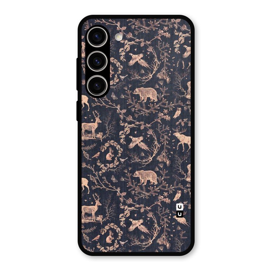 Beautiful Animal Design Metal Back Case for Galaxy S23 Plus