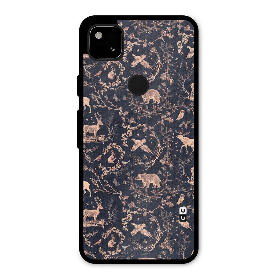 Beautiful Animal Design Metal Back Case for Google Pixel 4a