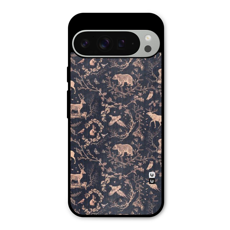 Beautiful Animal Design Metal Back Case for Google Pixel 9 Pro XL