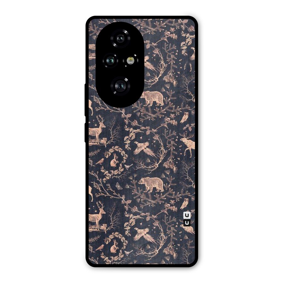 Beautiful Animal Design Metal Back Case for Honor 200 Pro