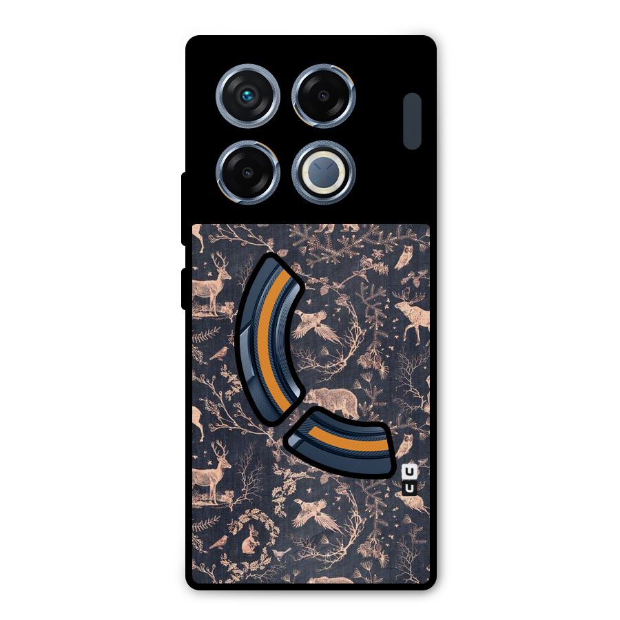 Beautiful Animal Design Metal Back Case for Infinix GT 20 Pro