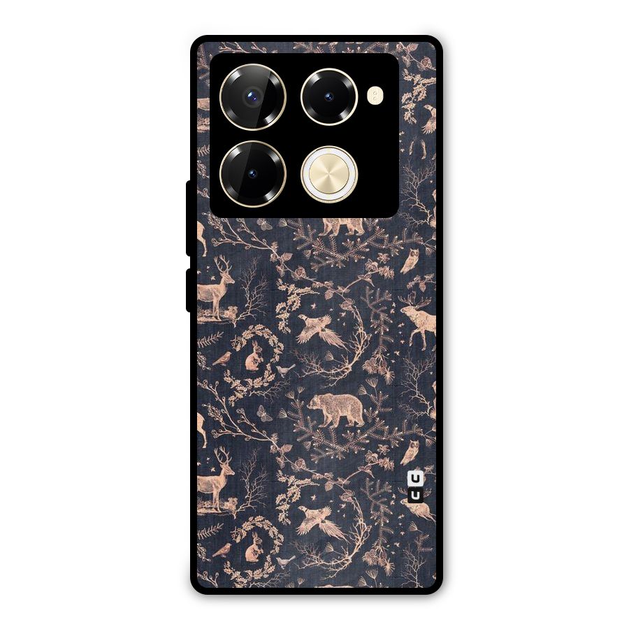 Beautiful Animal Design Metal Back Case for Infinix Note 40 Pro Plus