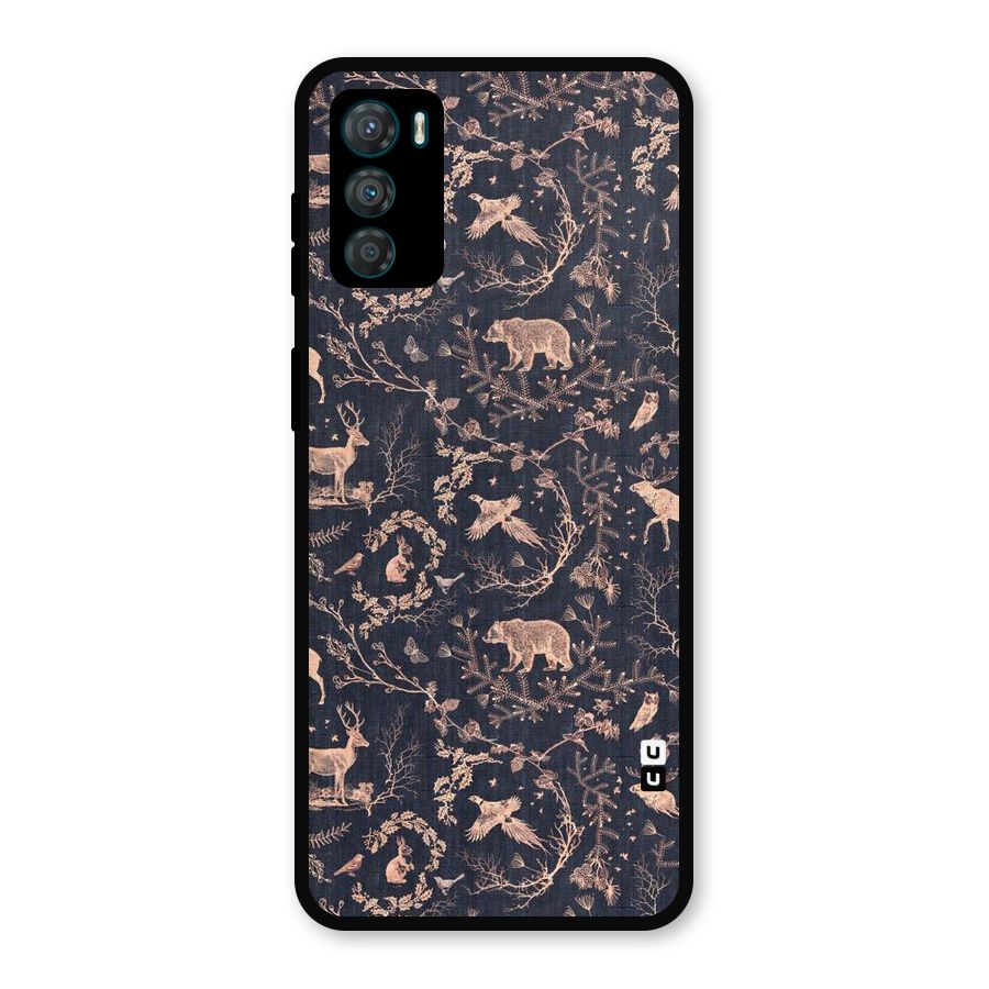 Beautiful Animal Design Metal Back Case for Moto G42