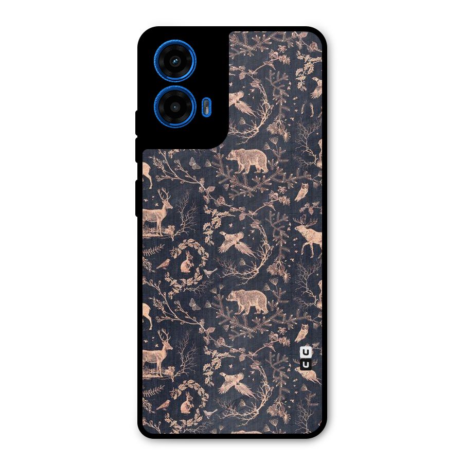 Beautiful Animal Design Metal Back Case for Moto G45