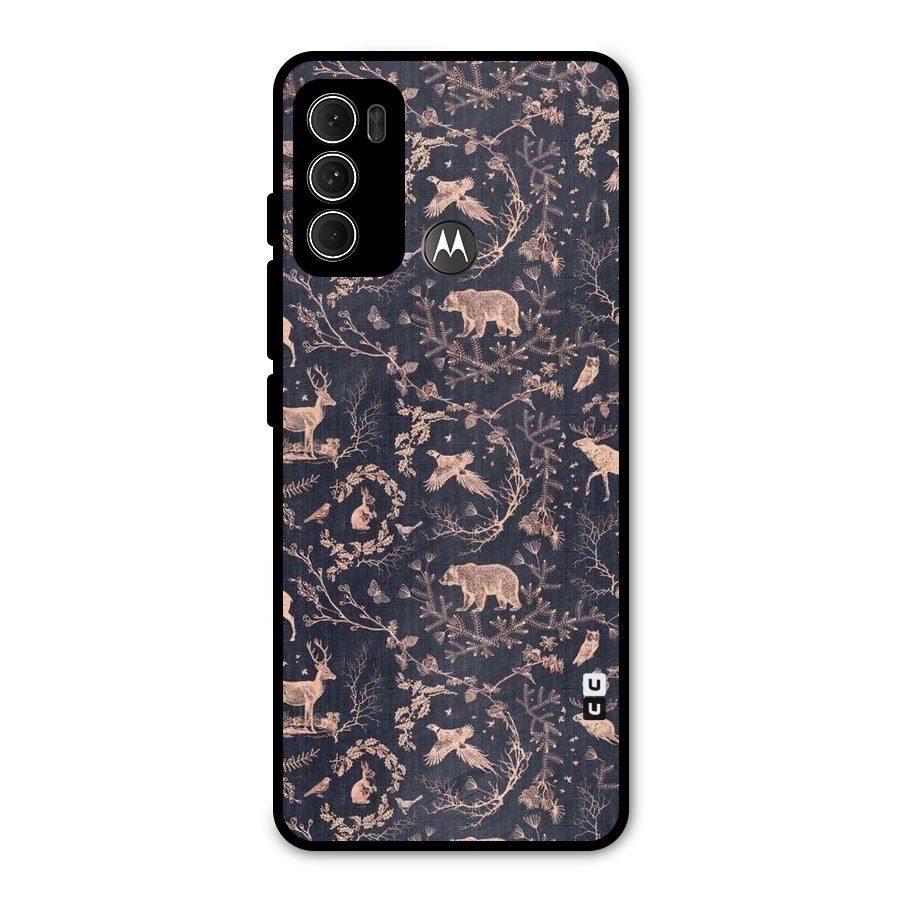 Beautiful Animal Design Metal Back Case for Moto G60