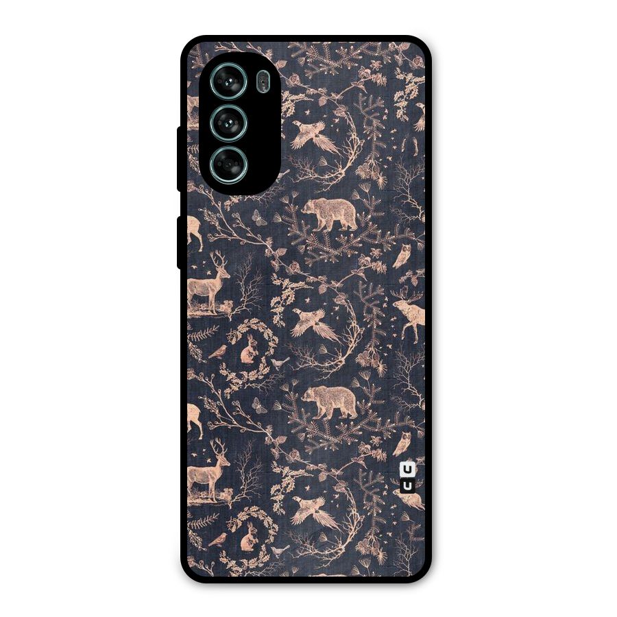Beautiful Animal Design Metal Back Case for Moto G62