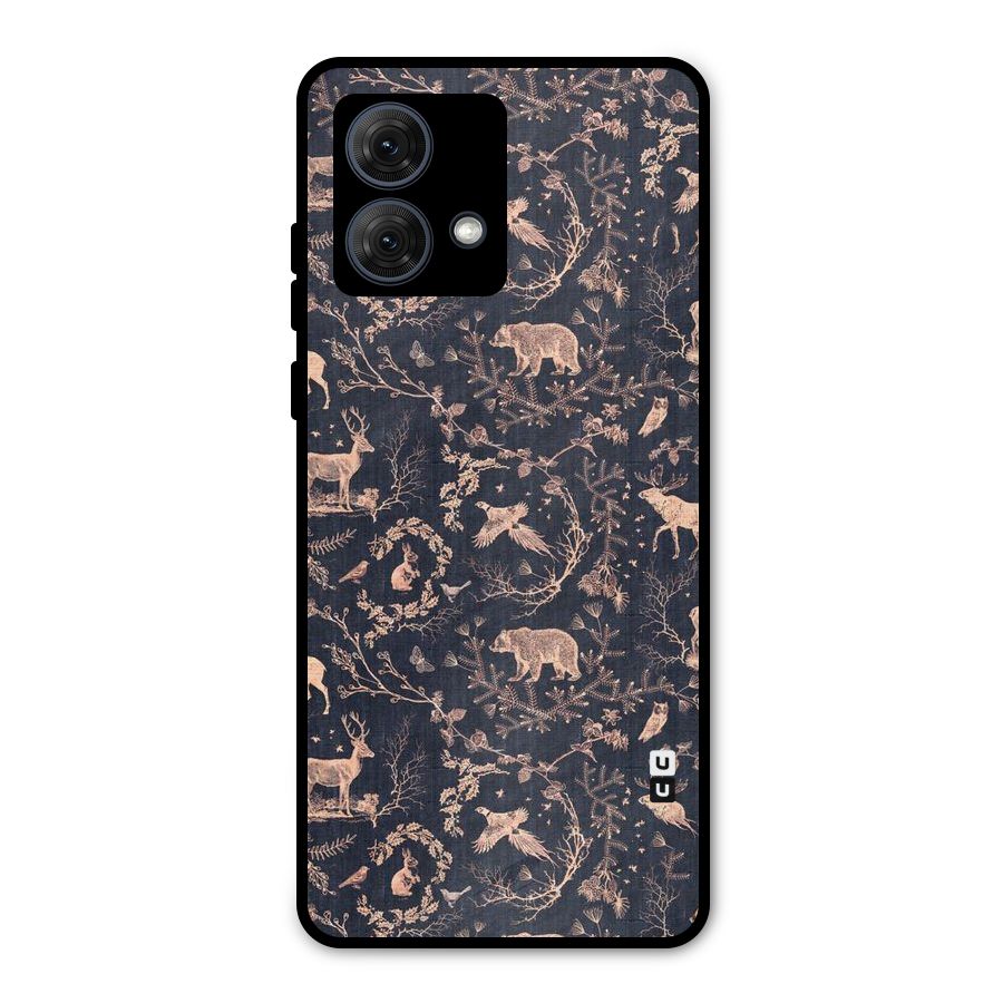 Beautiful Animal Design Metal Back Case for Moto G84
