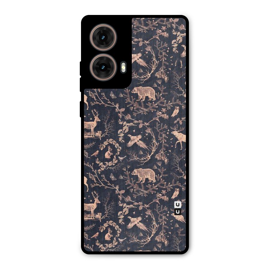 Beautiful Animal Design Metal Back Case for Moto G85