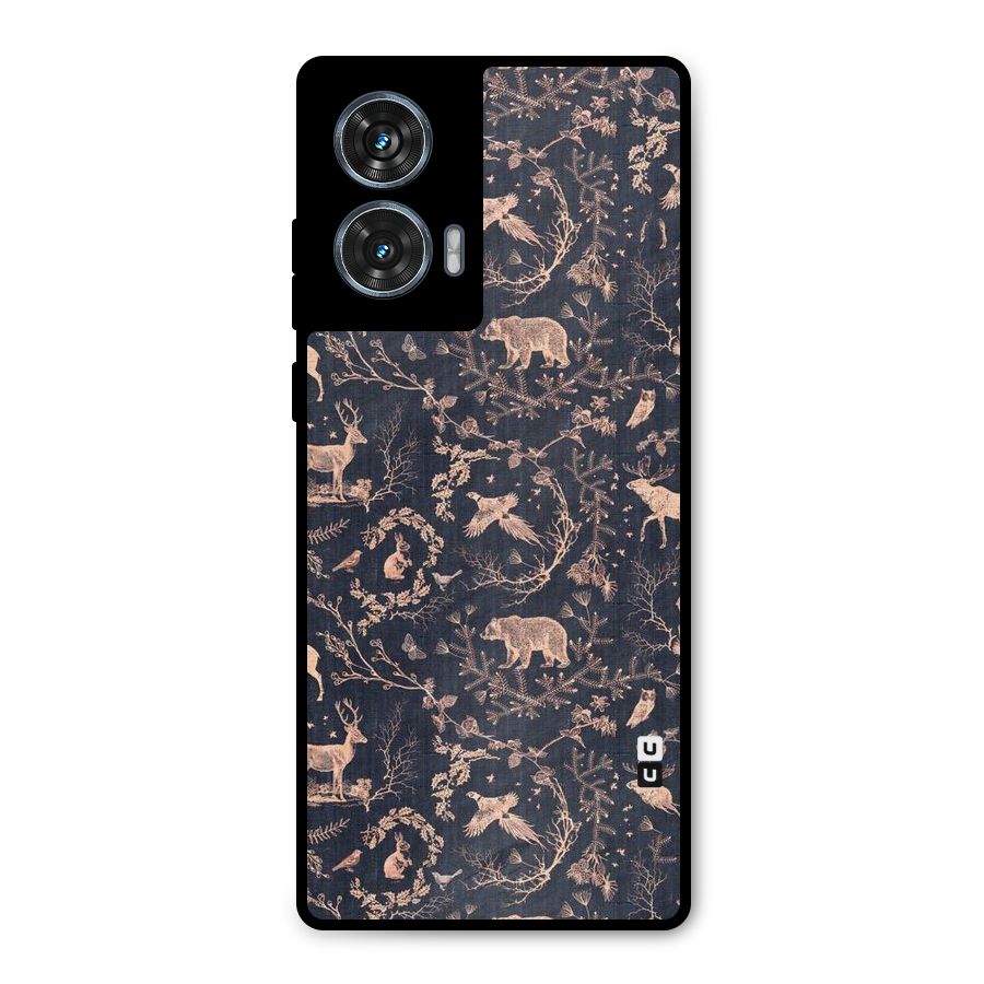 Beautiful Animal Design Metal Back Case for Motorola Edge 50 Fusion