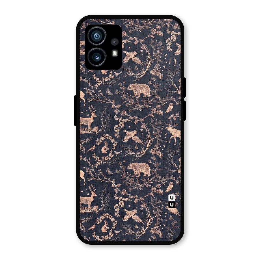 Beautiful Animal Design Metal Back Case for Nothing Phone 1