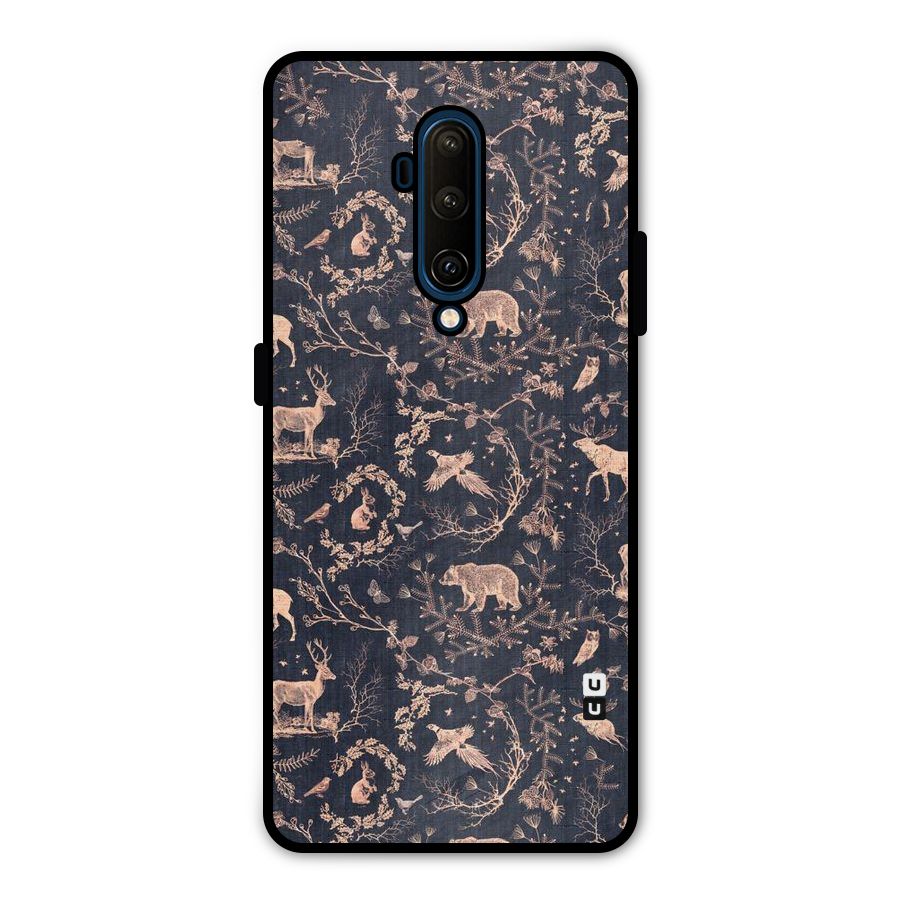 Beautiful Animal Design Metal Back Case for OnePlus 7T Pro