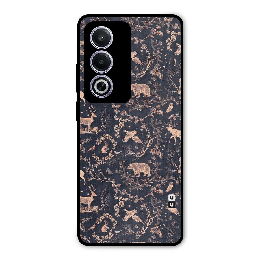Beautiful Animal Design Metal Back Case for Oppo A3 Pro
