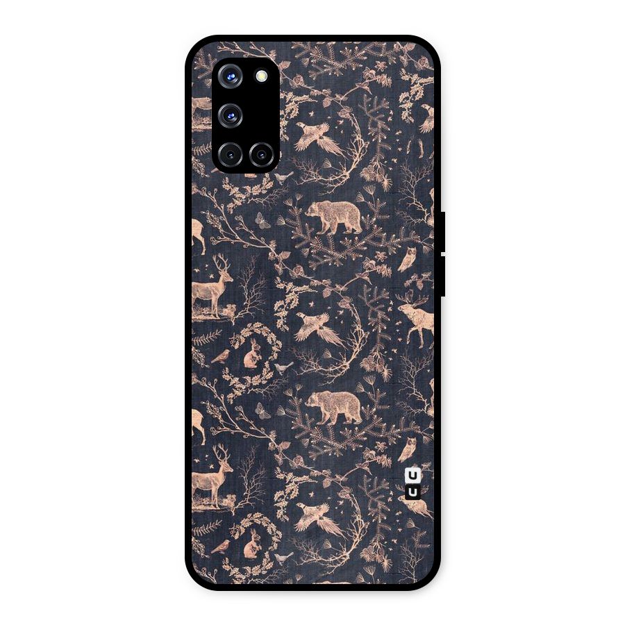 Beautiful Animal Design Metal Back Case for Oppo A52