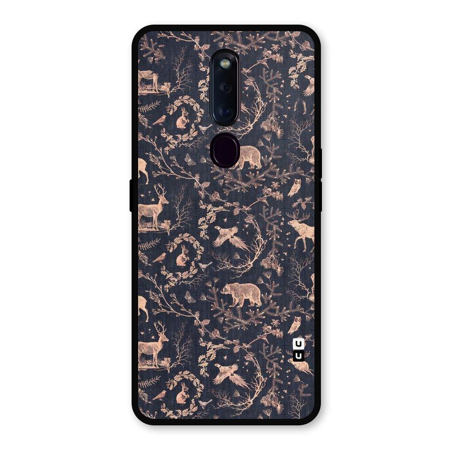 Beautiful Animal Design Metal Back Case for Oppo F11 Pro