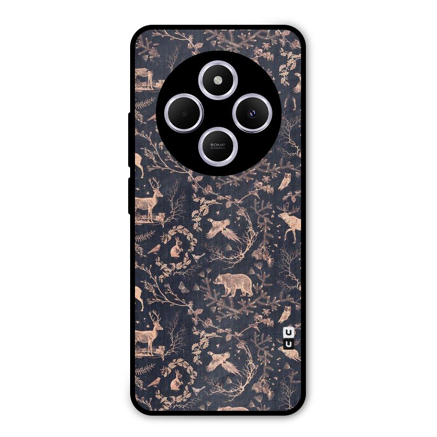 Beautiful Animal Design Metal Back Case for Poco C75 5G