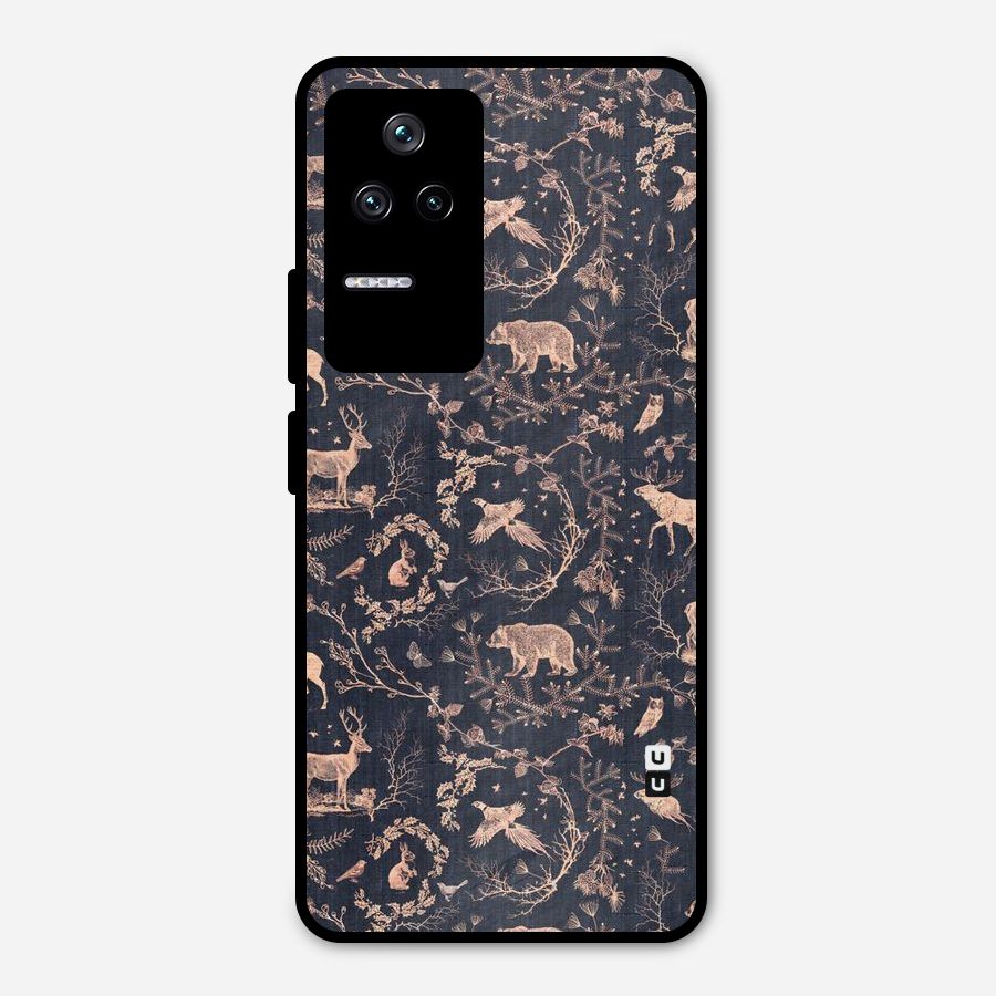 Beautiful Animal Design Metal Back Case for Poco F4 5G