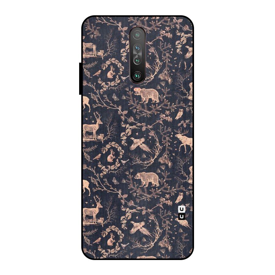 Beautiful Animal Design Metal Back Case for Poco X2