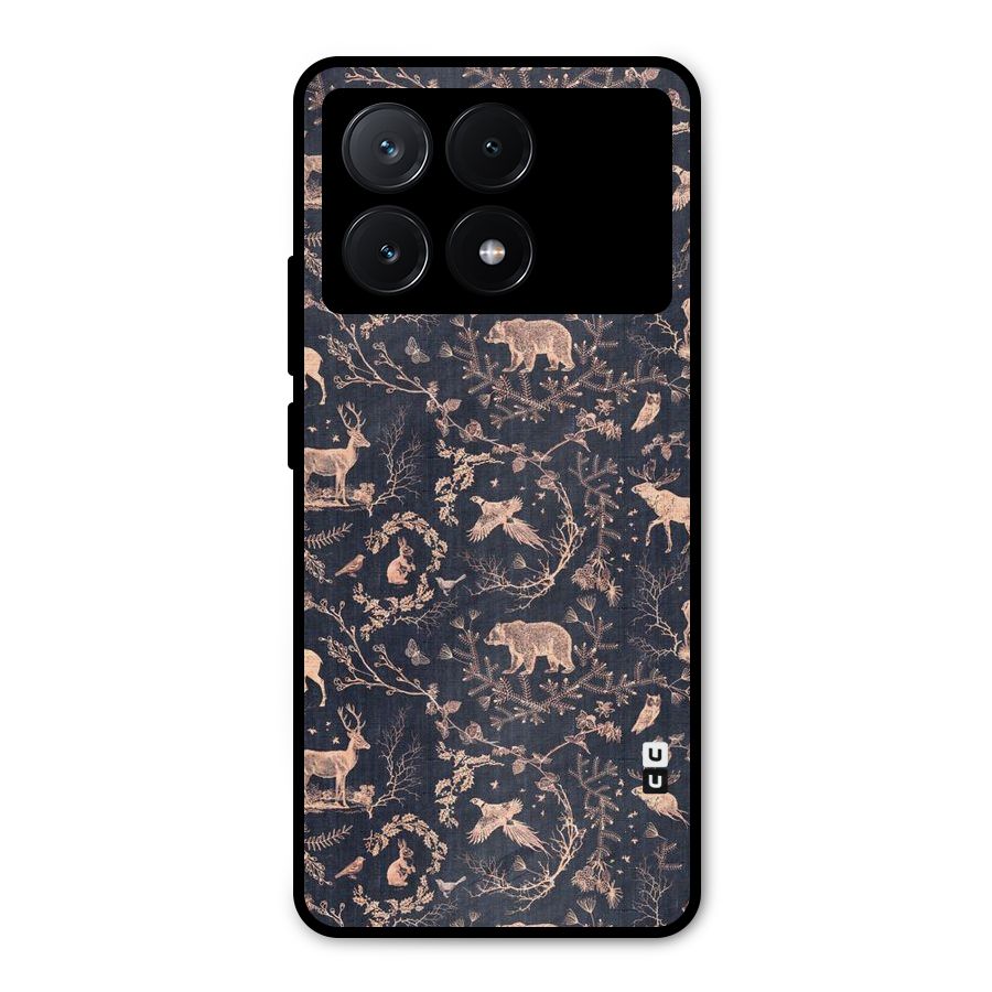 Beautiful Animal Design Metal Back Case for Poco X6 Pro