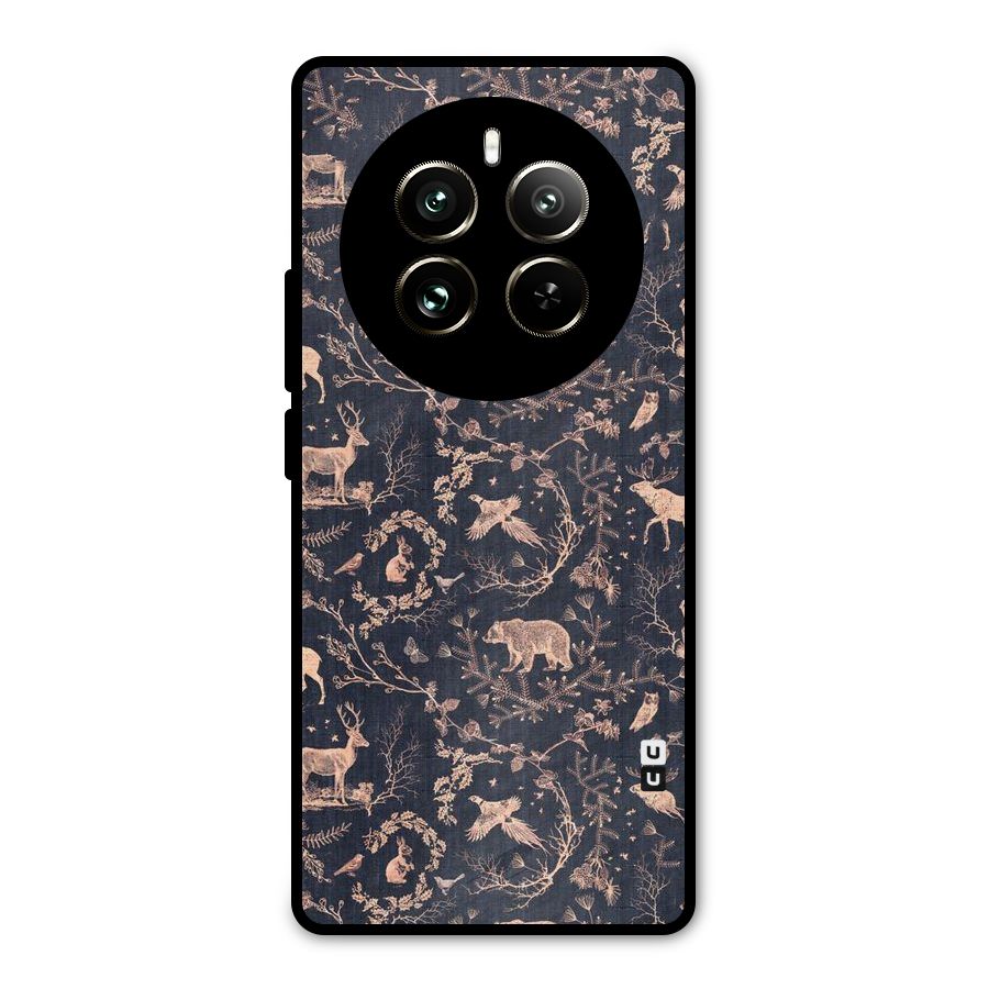 Beautiful Animal Design Metal Back Case for Realme 12 Pro