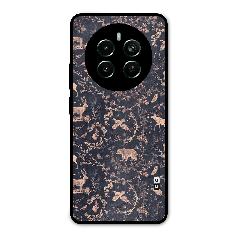 Beautiful Animal Design Metal Back Case for Realme 12 Pro Plus