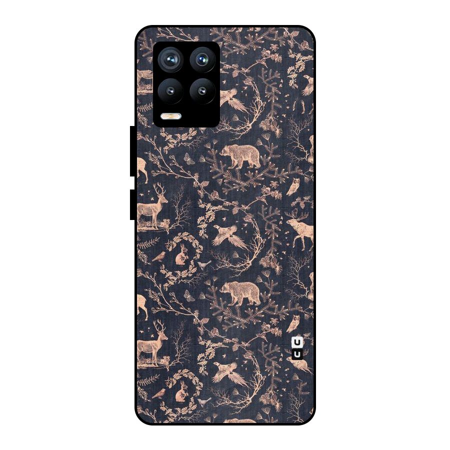 Beautiful Animal Design Metal Back Case for Realme 8 Pro
