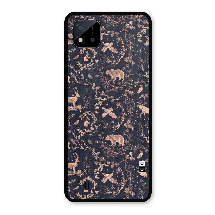 Beautiful Animal Design Metal Back Case for Realme C11 2021