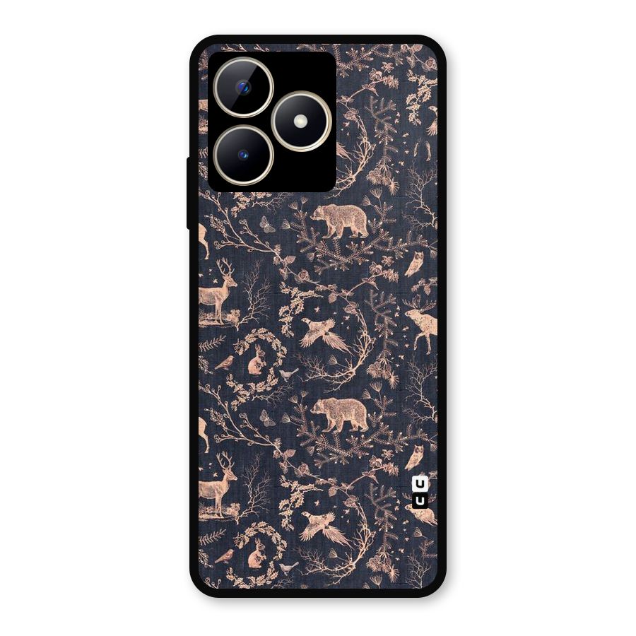 Beautiful Animal Design Metal Back Case for Realme C53