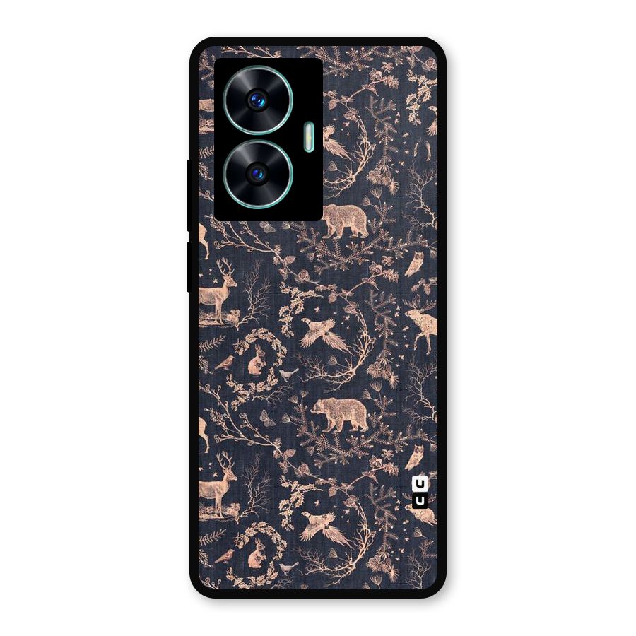 Beautiful Animal Design Metal Back Case for Realme C55