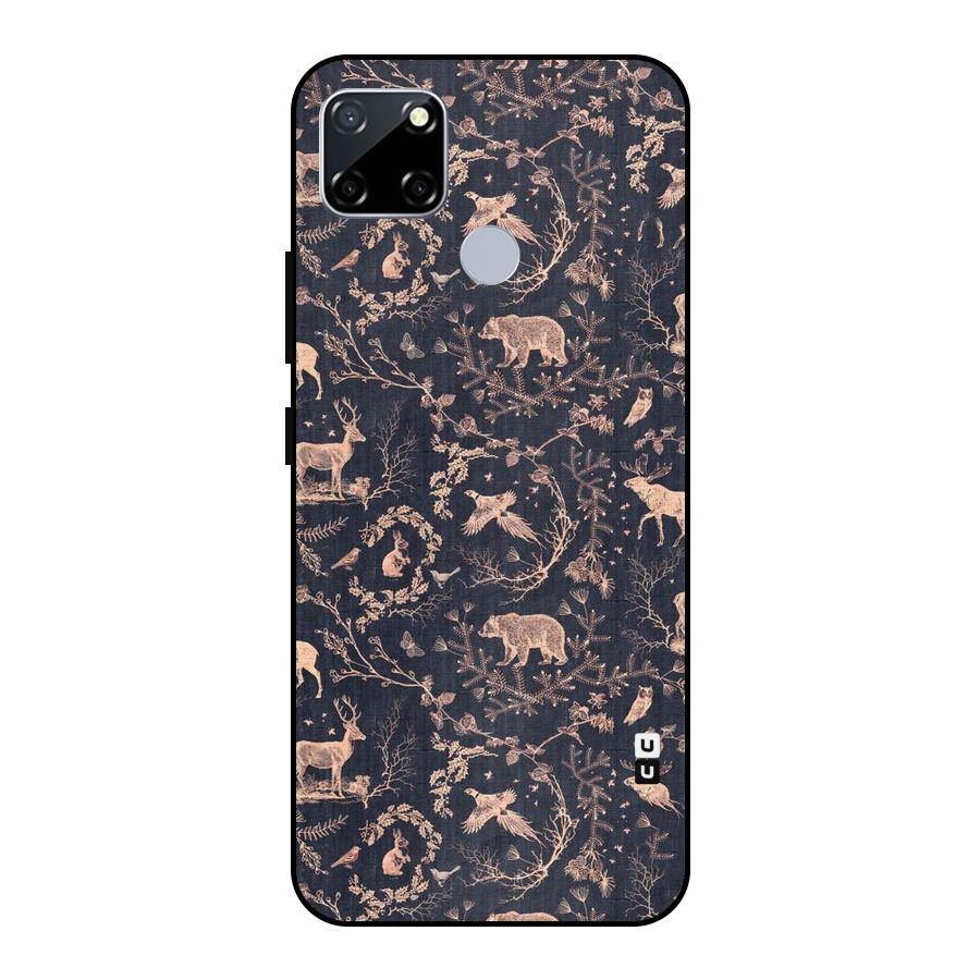 Beautiful Animal Design Metal Back Case for Realme Narzo 30A