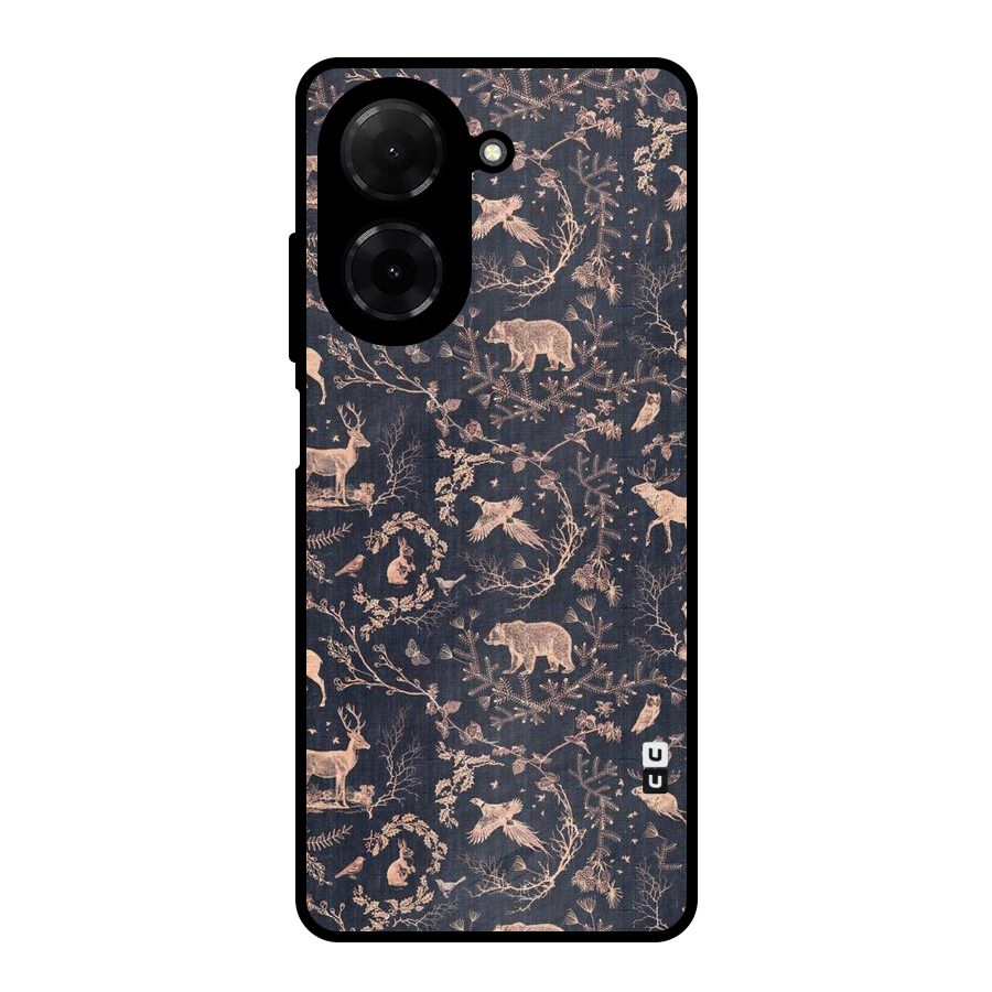 Beautiful Animal Design Metal Back Case for Redmi A5 4G
