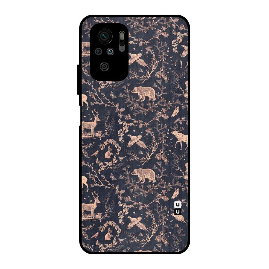 Beautiful Animal Design Metal Back Case for Redmi Note 10S