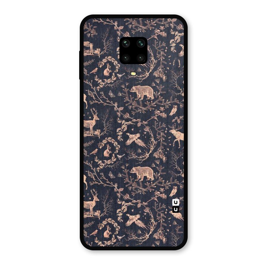 Beautiful Animal Design Metal Back Case for Redmi Note 9 Pro Max