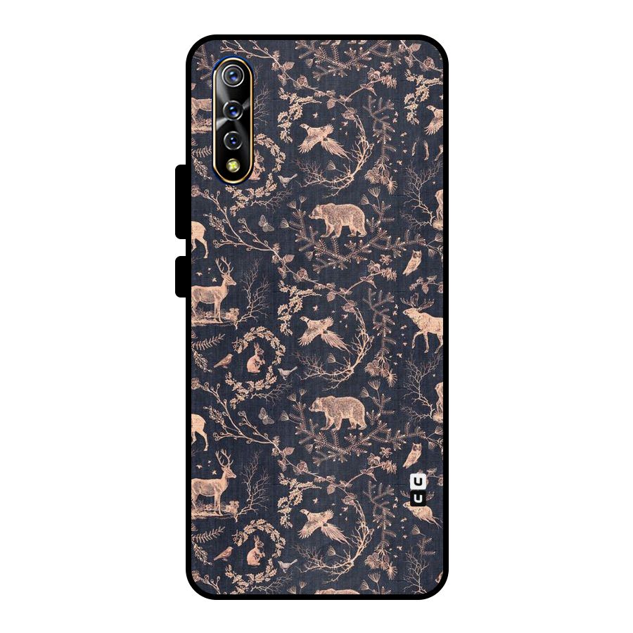 Beautiful Animal Design Metal Back Case for Vivo S1