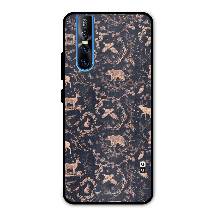 Beautiful Animal Design Metal Back Case for Vivo V15 Pro