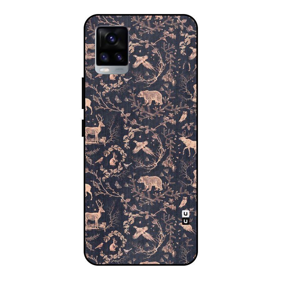 Beautiful Animal Design Metal Back Case for Vivo V20
