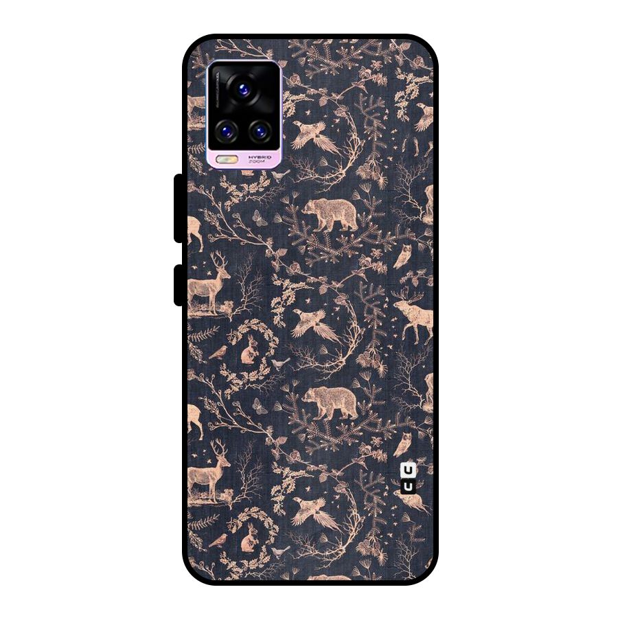 Beautiful Animal Design Metal Back Case for Vivo V20 Pro
