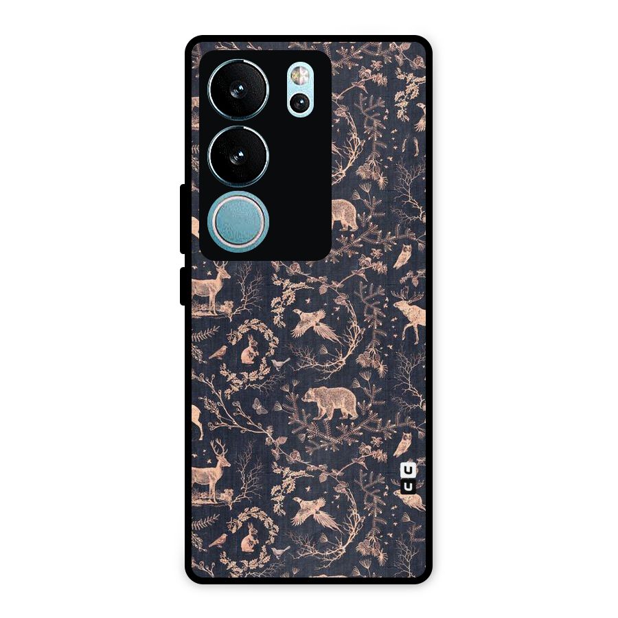 Beautiful Animal Design Metal Back Case for Vivo V29