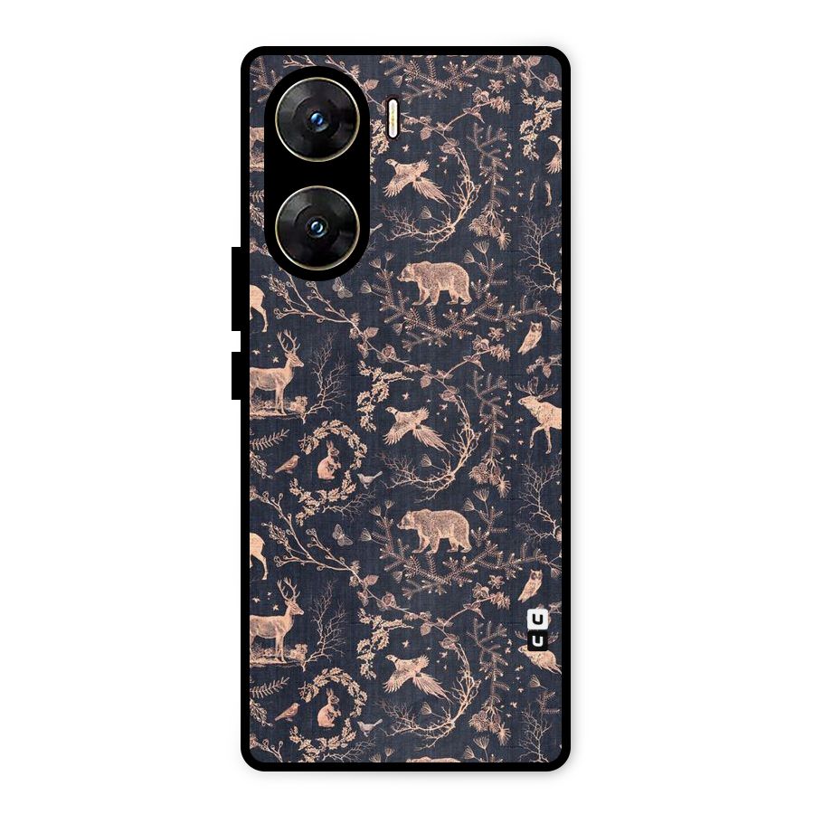 Beautiful Animal Design Metal Back Case for Vivo V29e