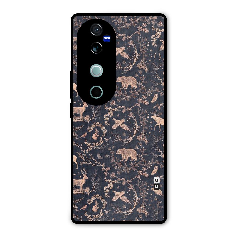 Beautiful Animal Design Metal Back Case for Vivo V40 Pro