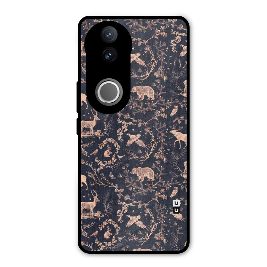 Beautiful Animal Design Metal Back Case for Vivo V50e