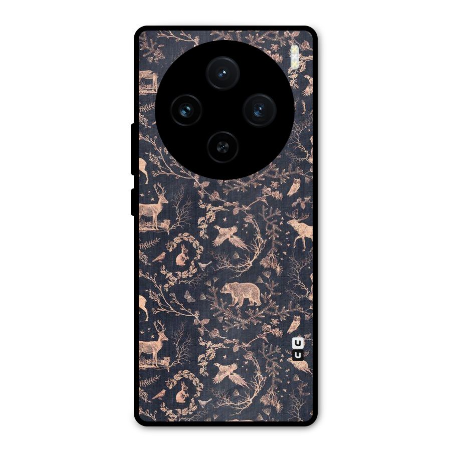 Beautiful Animal Design Metal Back Case for Vivo X100
