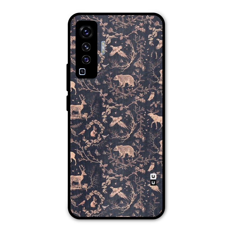 Beautiful Animal Design Metal Back Case for Vivo X50