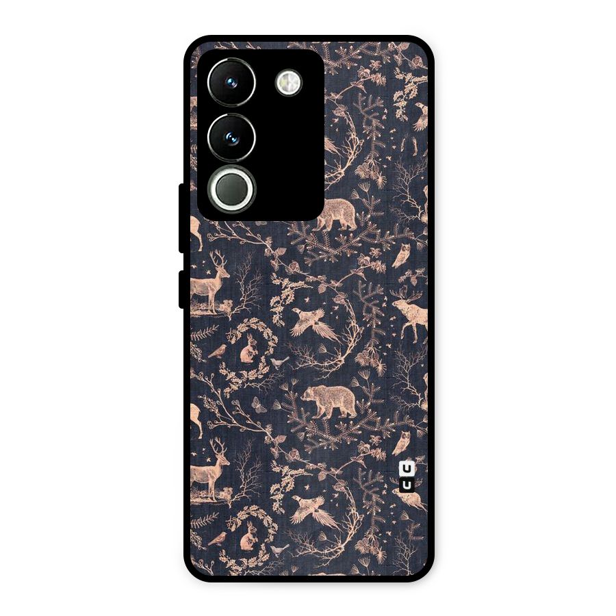 Beautiful Animal Design Metal Back Case for Vivo Y200
