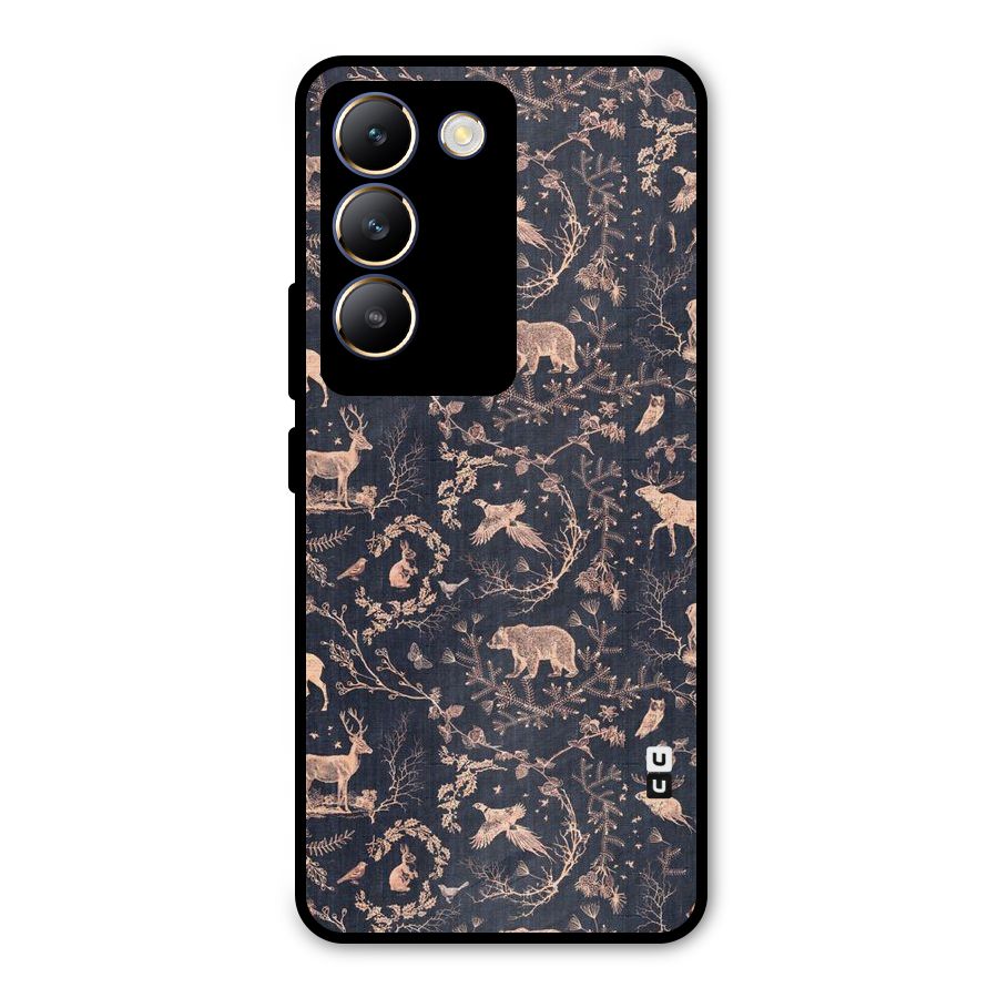 Beautiful Animal Design Metal Back Case for Vivo Y200e
