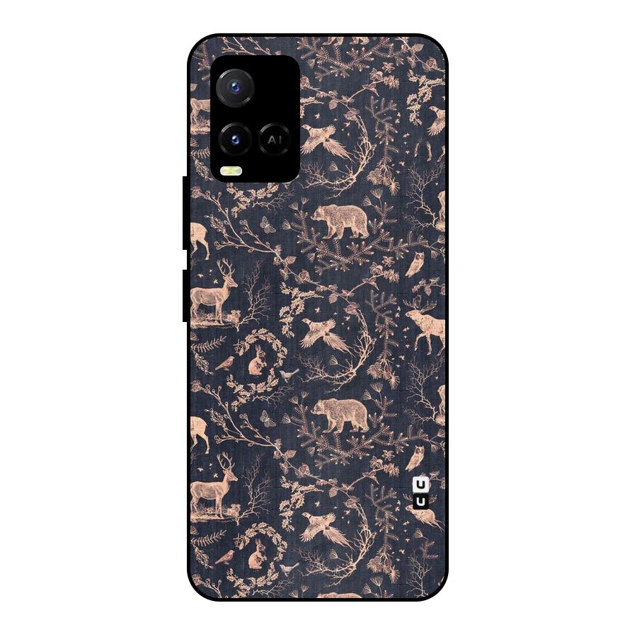 Beautiful Animal Design Metal Back Case for Vivo Y21T