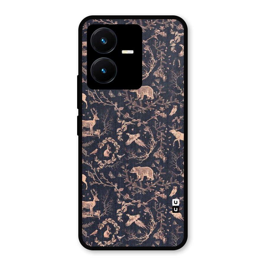 Beautiful Animal Design Metal Back Case for Vivo Y22